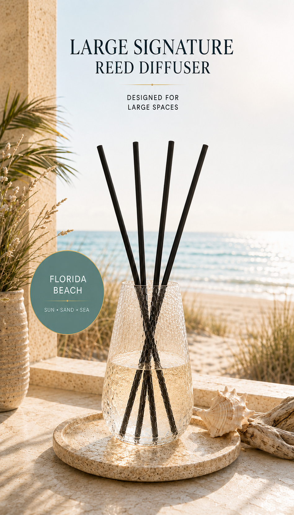 Signature Reed Diffuser for Large Spaces – Frostveil - 101 fl oz (3 L)