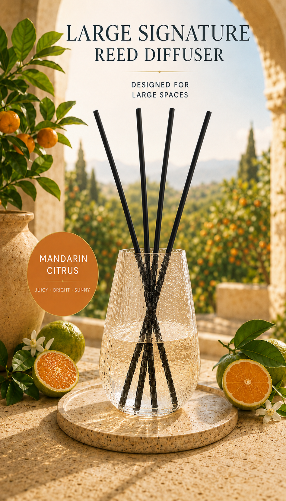 Signature Reed Diffuser for Large Spaces – Frostveil - 101 fl oz (3 L)