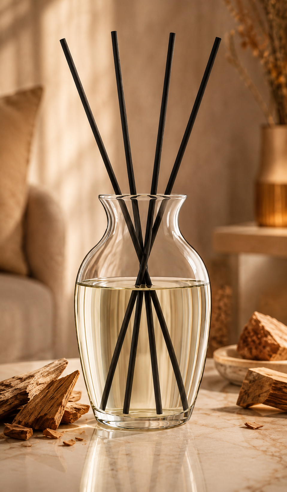 Signature Reed Diffuser for Medium Spaces – Clear - 16.91 fl oz (0.5 L)