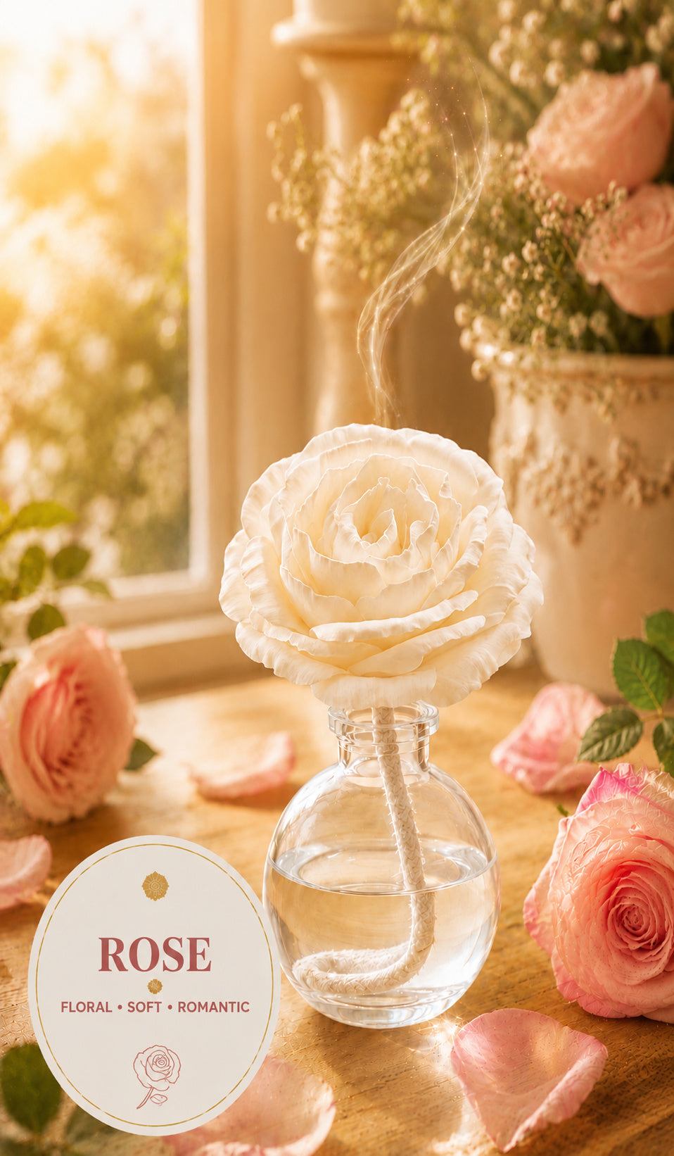 Rose Reed Diffuser – 3 fl oz (90 mL)